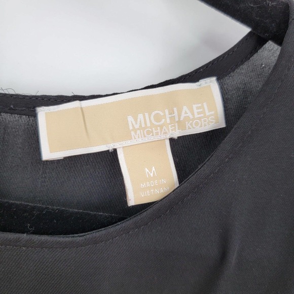 MICHAEL Michael Kors Women's Medium Floral Top Long Bell Sleeve Semi Sheer - Picture 6 of 7